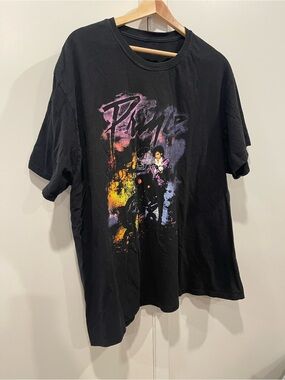 Purple Rain Prince and the Revolution Black Graphic T-Shirt Music Tee NO SIZE